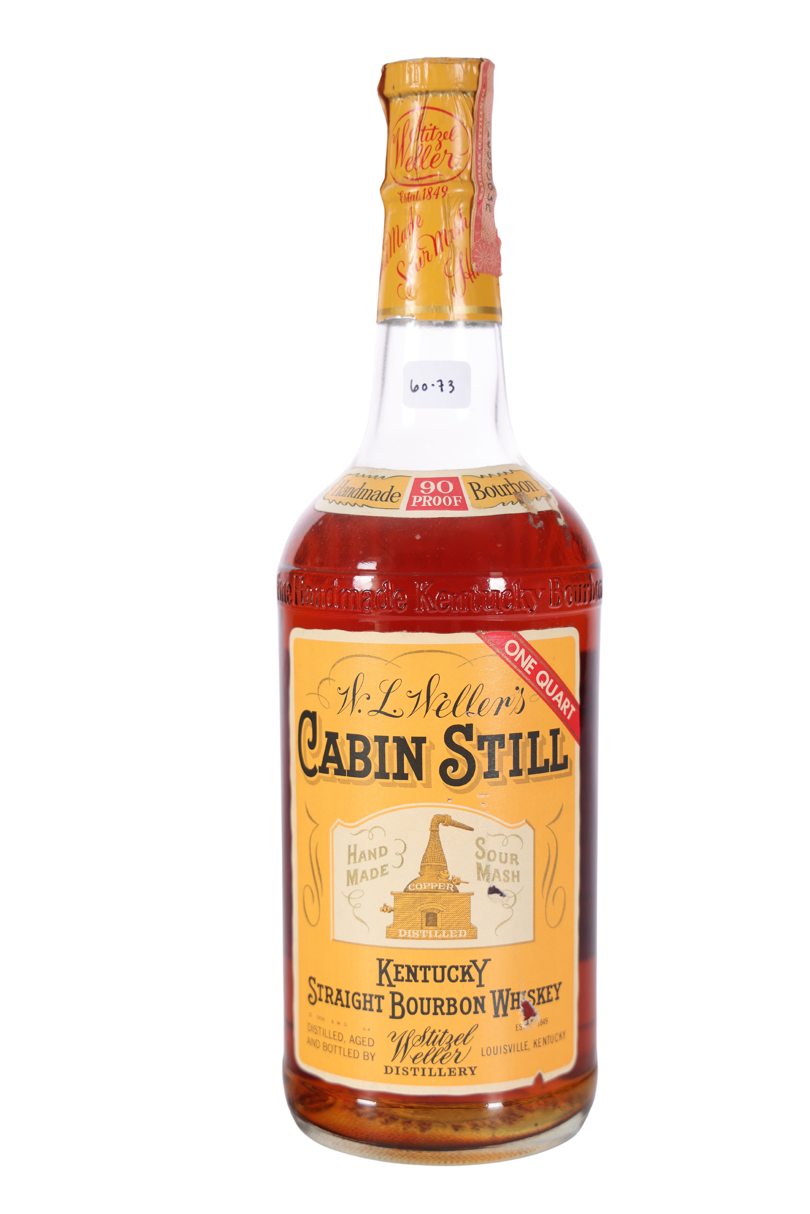 Berrys' Own Selection 1982 空瓶 Weller's Cabin Still 5 Year Quart (1973) - Rare Vintage Bourbon